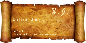 Weiler Judit névjegykártya